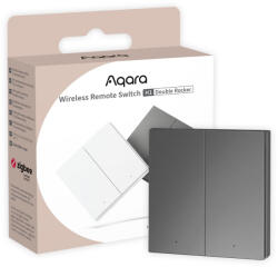 Aqara H1, 2 gombos vezetéknélküli Zigbee kapcsoló, szürke