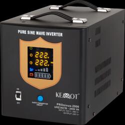 KEMOT Tartalék tápegység PROsinus 12V 230V 2000VA 1200W fekete URZ3407B (URZ3407B)