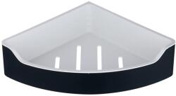 SAPHO Aqualine - Sarok zuhanypolc SAMBA 21, 8x30 cm fekete SH0135 (SH0135)