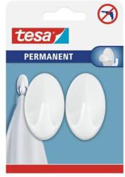 tesa Műanyag akasztó, öntapadó, ovális, L méret, TESA, fehér, 2db/bliszt (66603-00000-00) - nyomtassingyen
