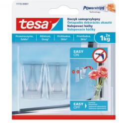 tesa Powerstrips öntapadós műanyag akasztó átlátszó 2db (4042448353641)
