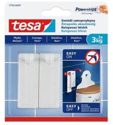 tesa Akasztószög, öntapadó, TESA "Powerstrips®", sima felületre, 2db/bliszt (77763-00007-00) - iconink