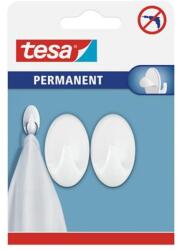 tesa Műanyag akasztó, öntapadó, ovális, S méret, TESA, fehér, 2db/bliszt (66602-00000-00) - iconink