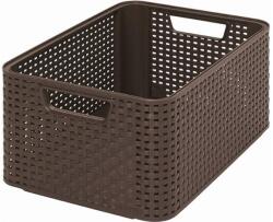 Keter Rattan hatású kosár, 18l, sötétbarna, CURVER
