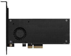 AXAGON Adaptor Intern PCI-E 3.0 4x - DUAL M. 2 SSD (NVMe + SATA) Voltaj Dual Suport SSD max. 110mm + Cooler Activ Axagon PCEM2-DC (PCEM2-DC)