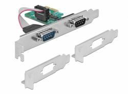 Delock Adaptor DELOCK Placă PCI Express la 2 x Serial RS-232 (89918)