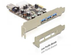 Delock PCI Expressz kártya> 3 x külső + 1 x belső USB 3.0 (89281) - innotechshop