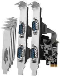AXAGON PCEA-S4N PCI-Express Adapter chip ASIX AX99100 4x Serial Port + LP - PC (PCEA-S4N)