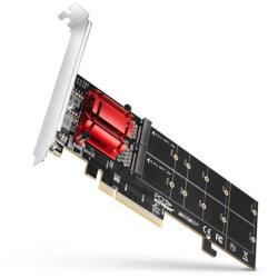 AXAGON PCEM2-ND PCI-Express - NVME+M-key/dataswitch/SP/LP M. 2 adapter (PCEM2-ND) - nyomtassingyen