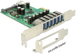 Delock PCI Express Kártya - 6 x Külső + 1 x Belső USB 3.0 (89377)