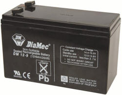 DIAMEC DM12-9 12V 9Ah zselés ólom akkumulátor gondozásmentes (DM12-9)