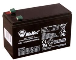 DIAMEC - 12V 9Ah - zárt savas akkumulátor (DM12-9)