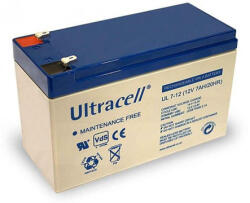 Ultracell UL7-12 12V 7Ah zselés ólom akkumulátor gondozásmentes (UL7-12)