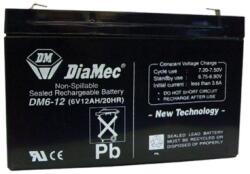 DIAMEC - 6V 12Ah - zárt savas akkumulátor (DM6-12)