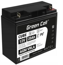 Green Cell Agm zselés akkumulátor 12V 20Ah Ups riasztó csónak autó quad atv motorkerékpár Erős (AGM10)