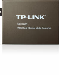 TP-Link Switch media convertor TP-Link, 2 porturi (1x100Mbps SC, 1x10/100 Mbps (RJ-45)), BiDi 10/100Base-TX to 100Base-FX (SC), Single- (MC112CS)