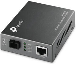 TP-Link Media convertor TP-Link MC112CS, 10/100 Mbps, 1 port SC/UPC, single-mod, 20 Km, montabil in rack (MC112CS)