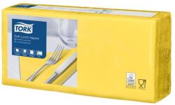 Tork Szalvéta, 1/4 hajtogatott, 3 rétegű, 32, 5x32, 8 cm, Advanced, TORK "Soft Lunch", sárga (KHH517) - tintasziget