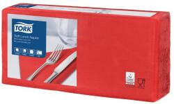 Tork Szalvéta, 1/4 hajtogatott, 3 rétegű, 32, 5x32, 8 cm, Advanced, TORK "Soft Lunch", vörös (KHH518) - tintasziget