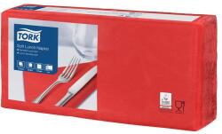 Tork Szalvéta, 1/4 hajtogatott, 3 rétegű, 32, 5x32, 8 cm, Advanced, TORK "Soft Lunch", vörös 477861 (477861)