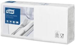 Tork Szalvéta, 1/4 hajtogatott, 3 rétegű, 32, 5x32, 8 cm, Advanced, TORK "Soft Lunch", fehér (KHH512) - tintasziget