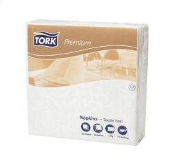 Tork Szalvéta, 1/4 hajtogatott, 1 rétegű, 39x39 cm, Premium, TORK "Textile Feel Elegance Dinner", fehér (KHH327) - tutitinta
