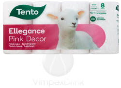 Tento Ellegance Pink Decor toalettpapír 3 rétegű 8 tekercs