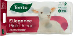Tento Ellegance Pink Decor toalettpapír 3 rétegű 16 tekercs - tisztitoszermarket