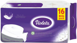 Violeta VIOLETA prémium toalettpapír, 3 rétegű, fehér, 16 tekercs (ALV370)