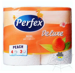 Perfex Toalett papír PERFEX Deluxe 3 rétegű 4 tekercses barack
