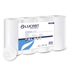 Lucart Toalettpapír 3 rétegű 150 lap/tekercs cellulóz 8 tekercs/csomag 3.150 Strong Lucart_811B59J hófehér (43950)