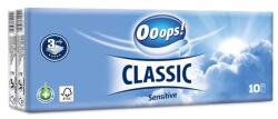 Ooops! Papír zsebkendő, 3 rétegű, 10x10 db, OOOPS "Classic", sensitive (KHHVP044) - papirtar