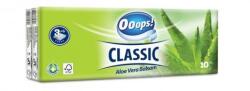 Papír zsebkendő, 3 rétegű, 10x10 db, Ooops! Classic, aloe vera (KPC30101161)