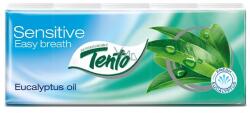 Tento Papírzsebkendő TENTO Family 3 rétegű 10x10 darabos Eucalyptus 12533 (229459/201525)