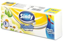 Papír zsebkendõ, 3 rétegű, 100 db, "Sindy", kamilla (KHHVP006) - tutitinta
