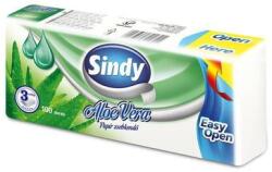  Papír zsebkendő, 3 rétegű, 100 db, "Sindy", aloe vera (khhvp005) - irodaszer