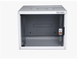 Legrand Rackszekrény - 19" fali kivitel (9U, 495x600x600, szürke, egyrekeszes, üvegajtós, készre szerelt, max. 65 kg) (EVO9U6060) - securezone