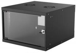 Manhattan Rackszekrény - 19" fali kivitel (6U, 353 (h) x 540 (w) x 560 (d) mm, IP20, Flatpack, Fekete) (714785) - digitalgo