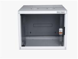 Legrand Rackszekrény - 19" fali kivitel (12U, 626x600x600, szürke, egyrekeszes, üvegajtós, készre szerelt, max. 65 kg) (EVO12U6060) - digitalgo