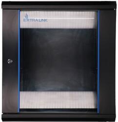 Extralink 19" 12U Fali Rack Szekrény - 600x600 mm, Fekete - fizz - 57 926 Ft