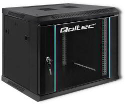 Qoltec Fali Rack Szekrény - 9U, 19", 600x500 mm, Fekete