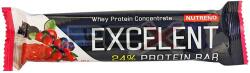 Nutrend Excelent Fehérjeszelet Feketeribizli Vörösáfonyával Joghurtos Bevonattal 85g