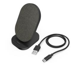 Hama Töltő szett - 201685 QI-FC10S (vezeték nélküli, QI töltőpad, LED, 10W, LED, fekete) (00201685) - smart-otthon