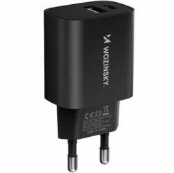 WZK Incarcator WZK Retea WGWCB 20W 3A 1 x USB-A - 1 x USB-C Negru (inc/wzk/wg/20/3a/1x/1x/ne)