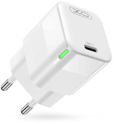 XO Hálózati töltőfej, adapter, USB-C (Type-C) port, GaN gyorstöltő, PD 30W, fehér, XO CE06 (XO-CE06)