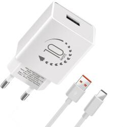 OBAL:ME Csomagolás: Me Travel Charger USB-A 10W + USB-A/USB-C kábel 1 m fehér