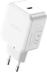 Dux Ducis C100 Hálózati Töltő Type-C Aljzat 30w, Pd Gyorstöltő, Fehér