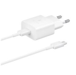 Samsung Hálózati Töltő Type-C Aljzat 15w, Gyorstöltő + Type-C Kábel, Fehér