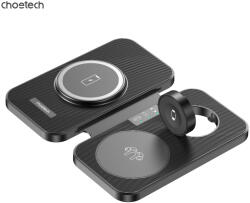 Choetech 3-1 hajtogatható, wireless, fekete, töltő (T616-FBK) - onlinepatron