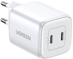 UGREEN Gyorstöltő GaN 2 x USB-C 45W QC PD Ugreen CD294 - fehér
